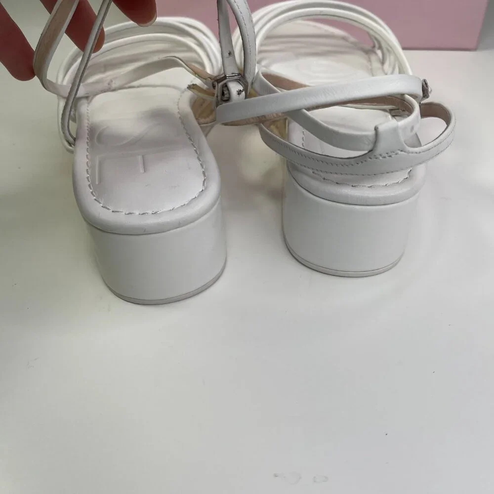 Louise et Cie White and Tan Platform Sandals